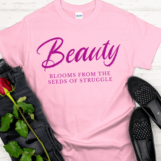Beauty Blooms From The Seeds of Struggle | Recovery Tee