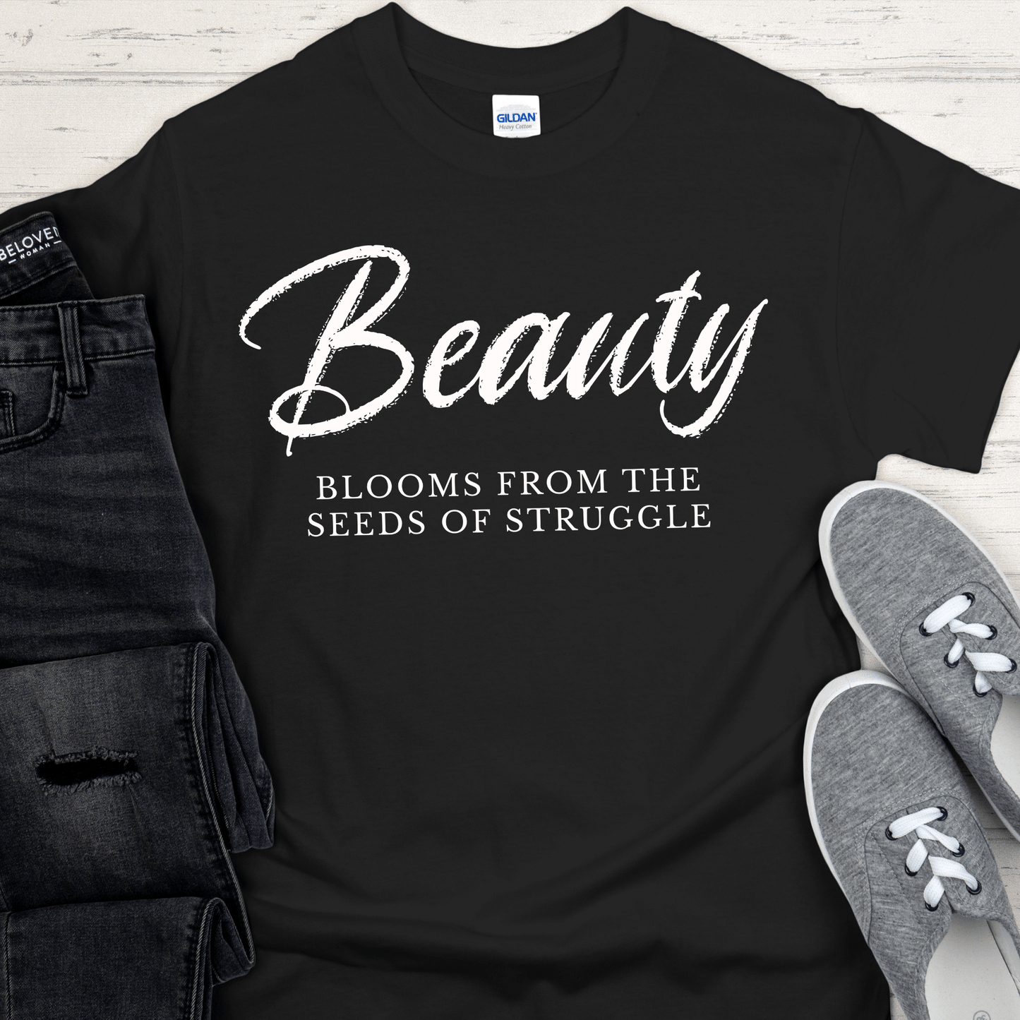 Beauty Blooms From The Seeds of Struggle | Recovery Tee