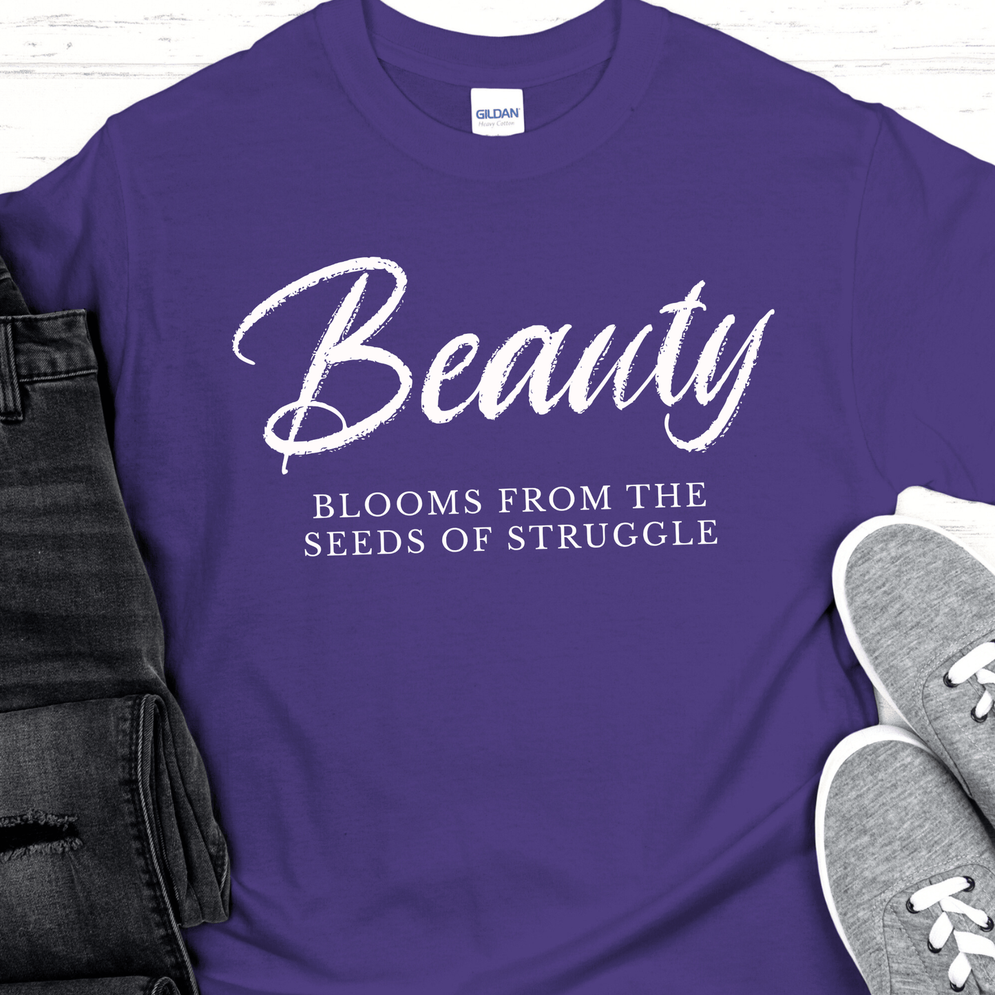Beauty Blooms From The Seeds of Struggle | Recovery Tee