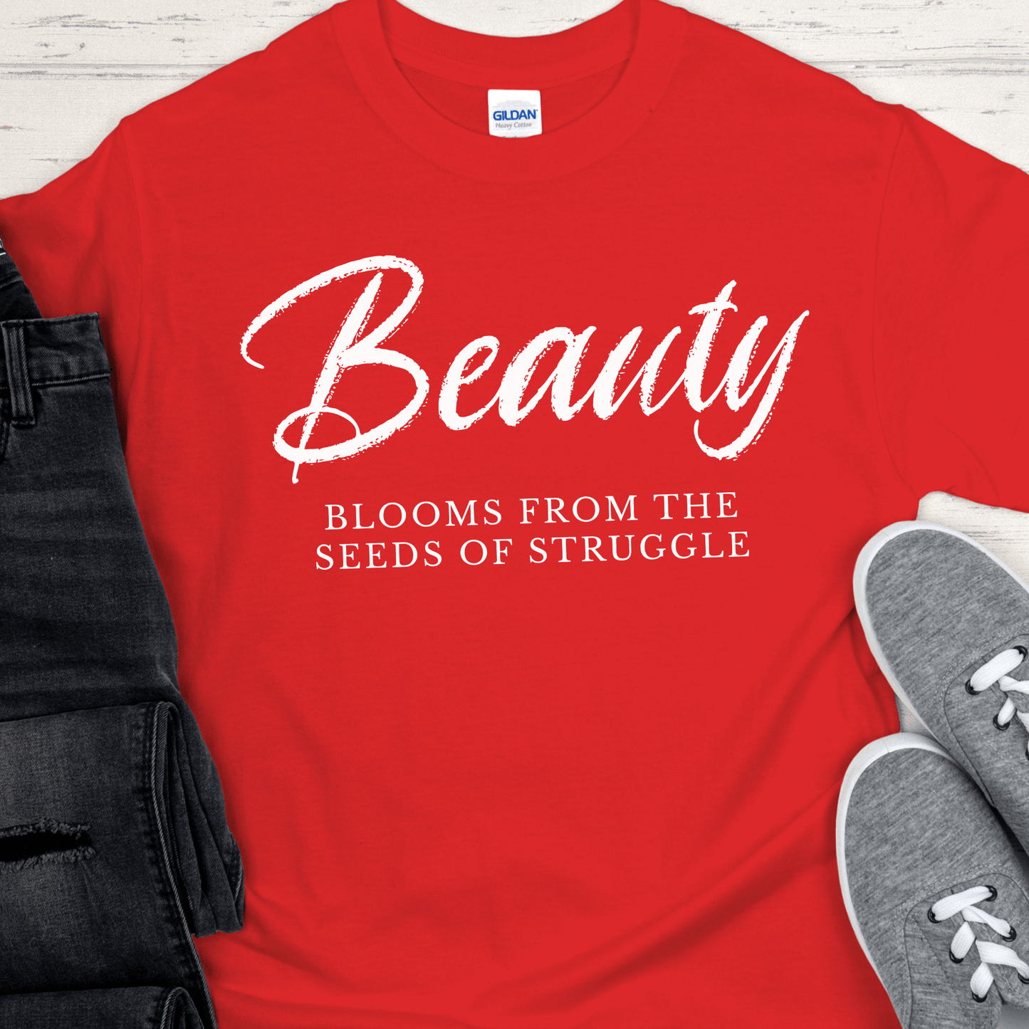 Beauty Blooms From The Seeds of Struggle | Recovery Tee